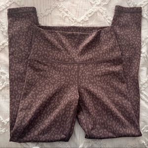 Aerie leopard print brown leggings
